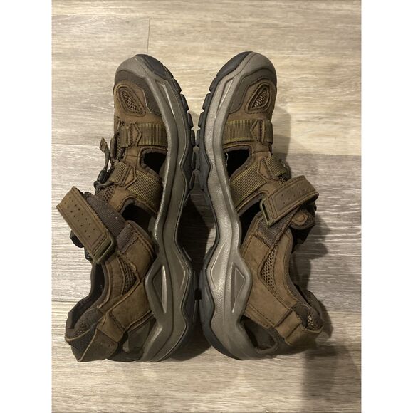 Teva Men’s Size 10 Omnium 2 Brown Leather Water Sandals Shoes - Picture 5 of 10